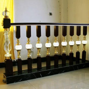 Crystal Glass baluster match with wood