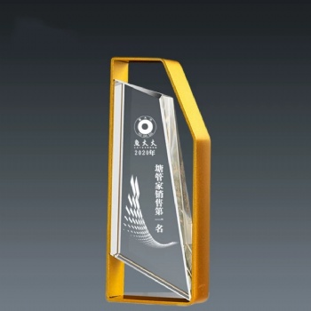 ADL New Design Crystal Glass Metal Trophy Awards for Sports Trophy Business Souvenir Gifts Carved Crystal Awards