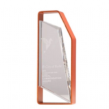 ADL New Design Crystal Glass Metal Trophy Awards for Sports Trophy Business Souvenir Gifts Carved Crystal Awards