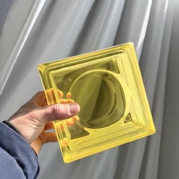 ADL Hollow Decorative Color Glass Bricks Blocks Fire-Resistant Waterproof Space Partition Wall Glass Tiles